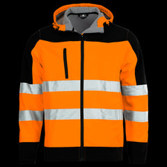 Jachetă softshell reflectorizantă, impermeabilă, cu căptușeală din fleece, Nobel 2.0 Orange