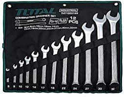 TOTAL - SET 12 CHEI COMBINATE FIXE/INELARE - 6-32MM (INDUSTRIAL)